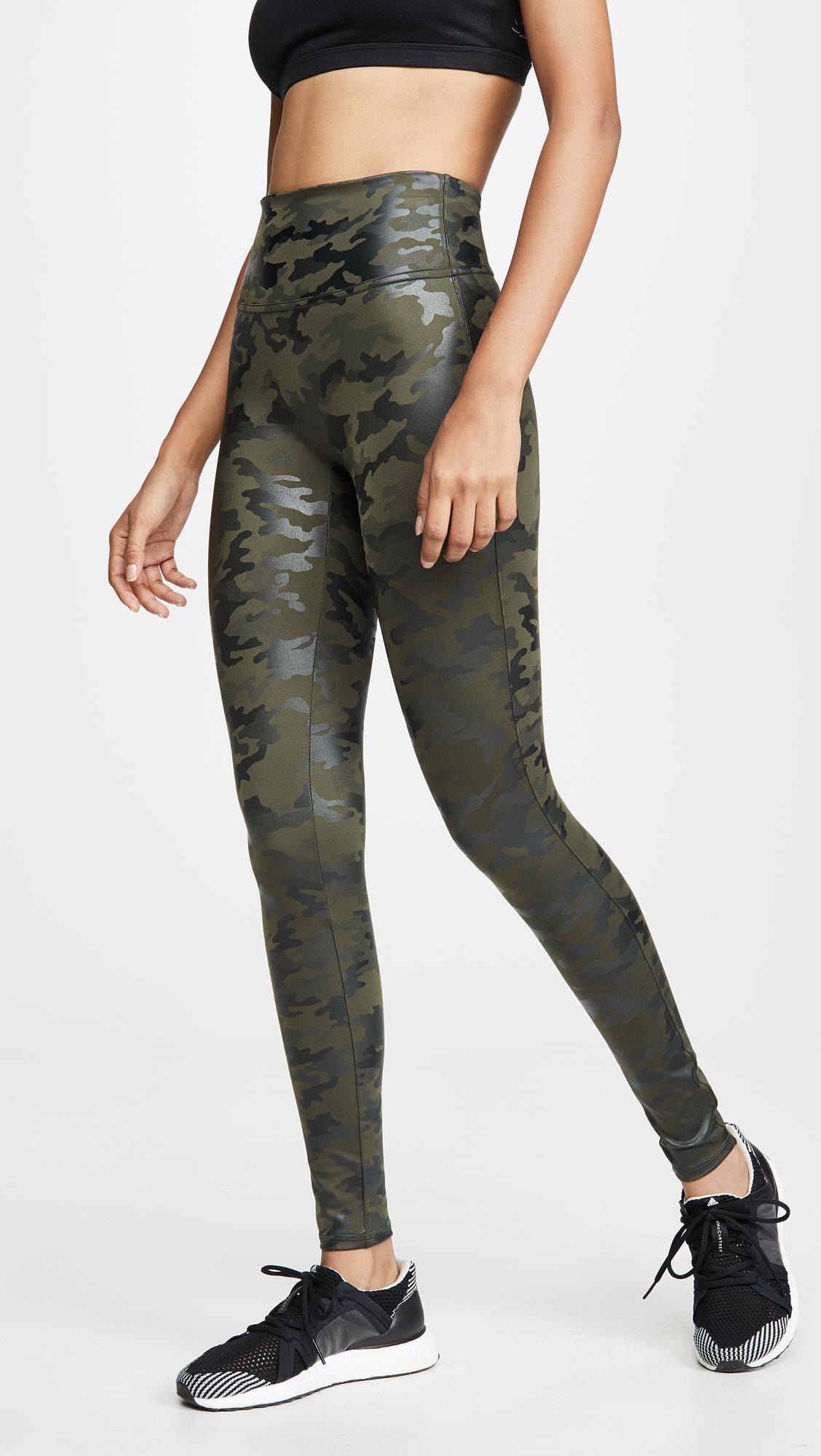 Spanx Faux Leather Leggings Green
