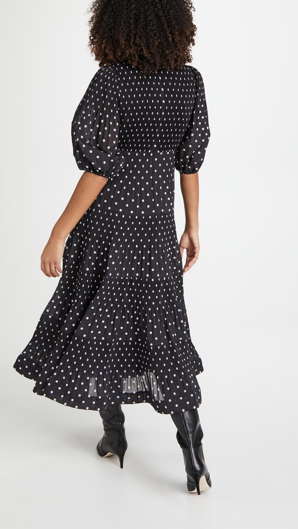 zimmermann pleated long sleeve midi