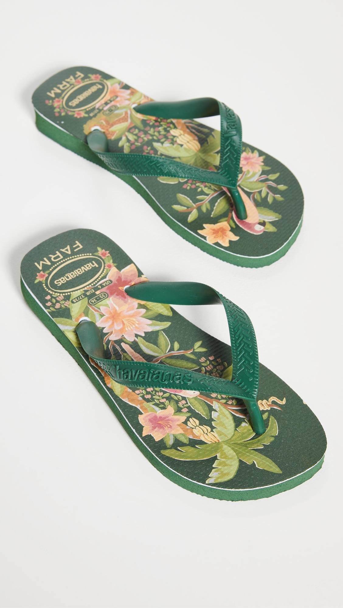 havaianas top farm tropical flip flops