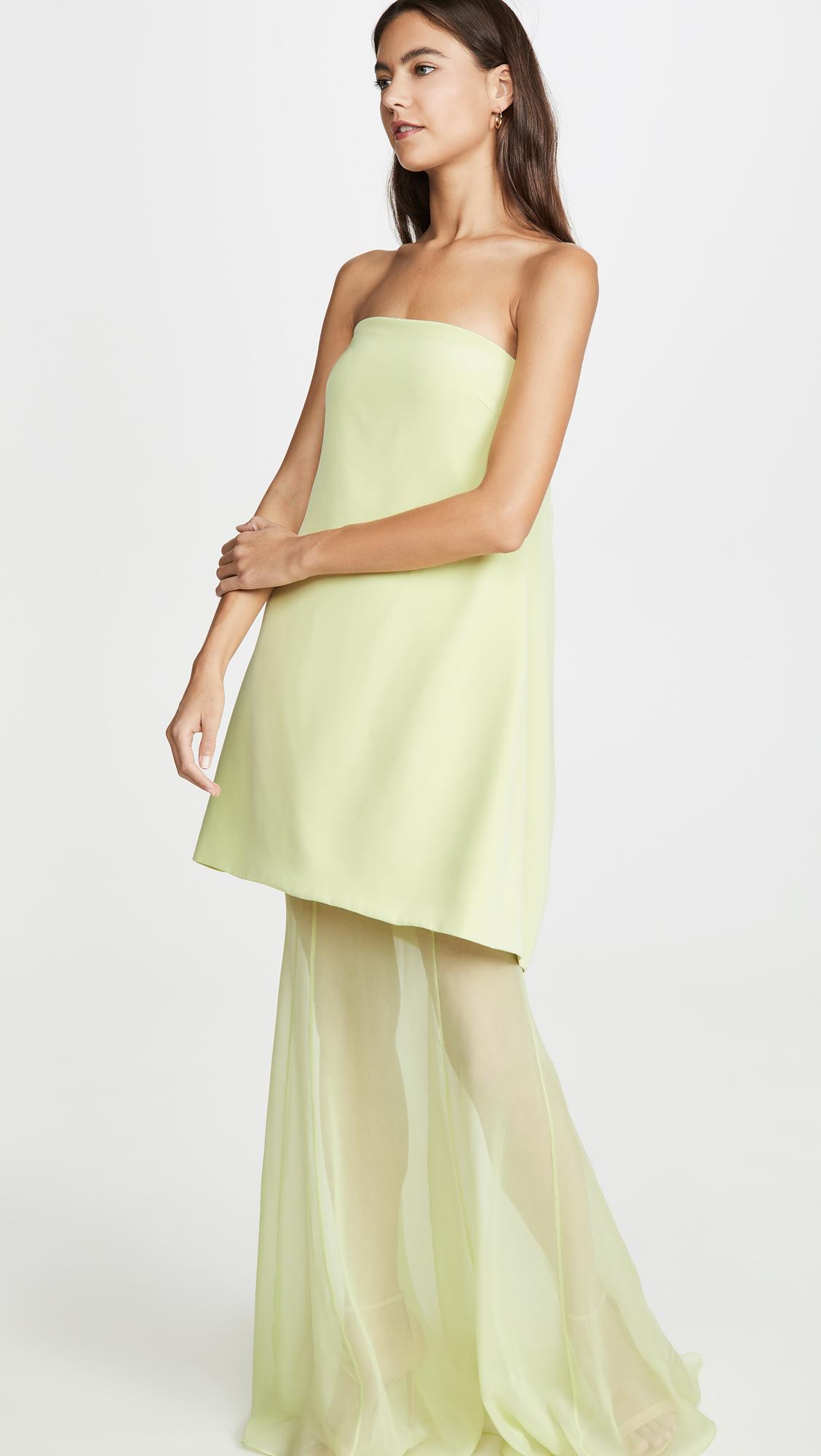 strapless tiered dress