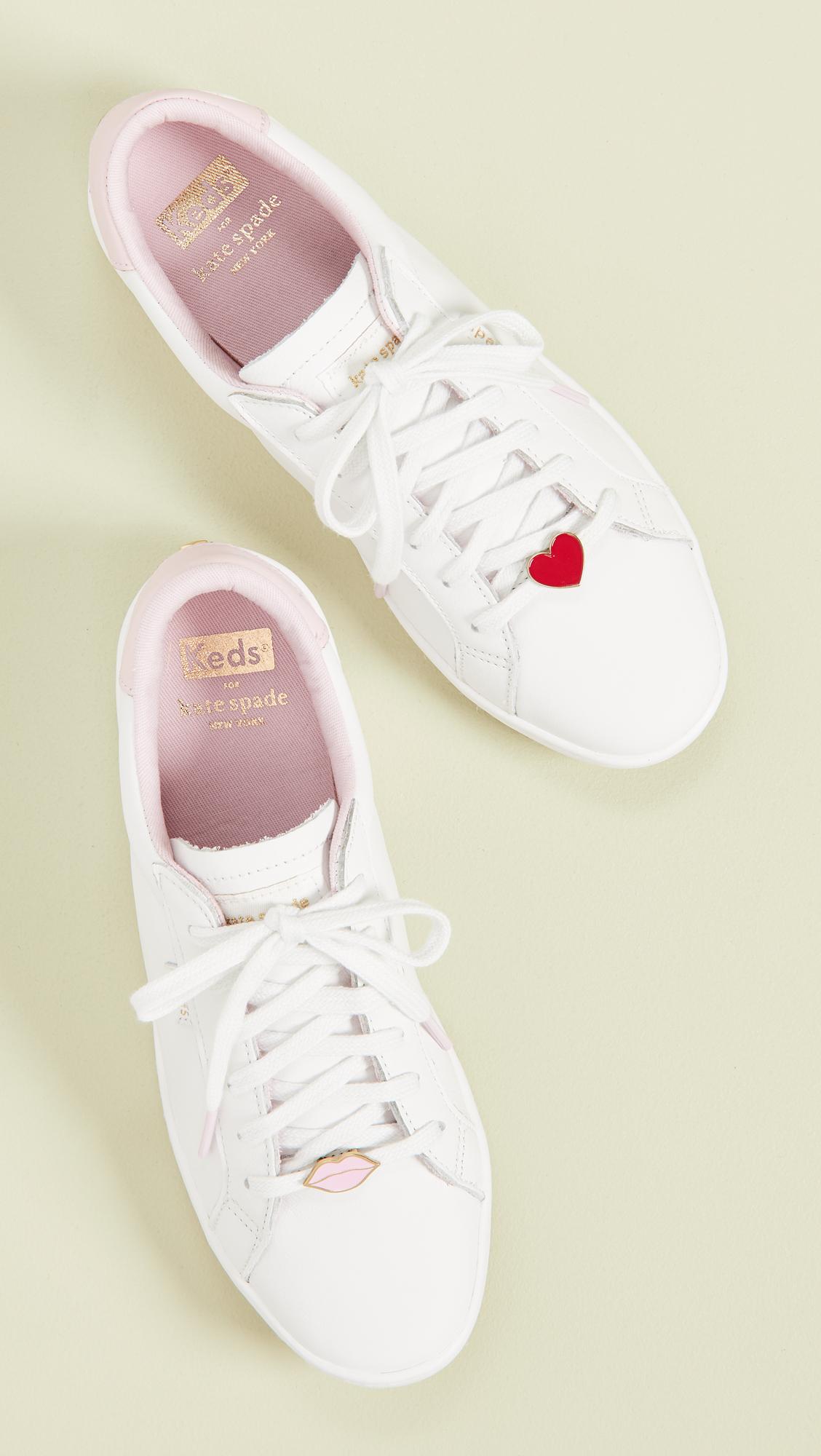 Keds X Kate Spade Ace Lips/hearts Sneakers in White | Lyst Canada