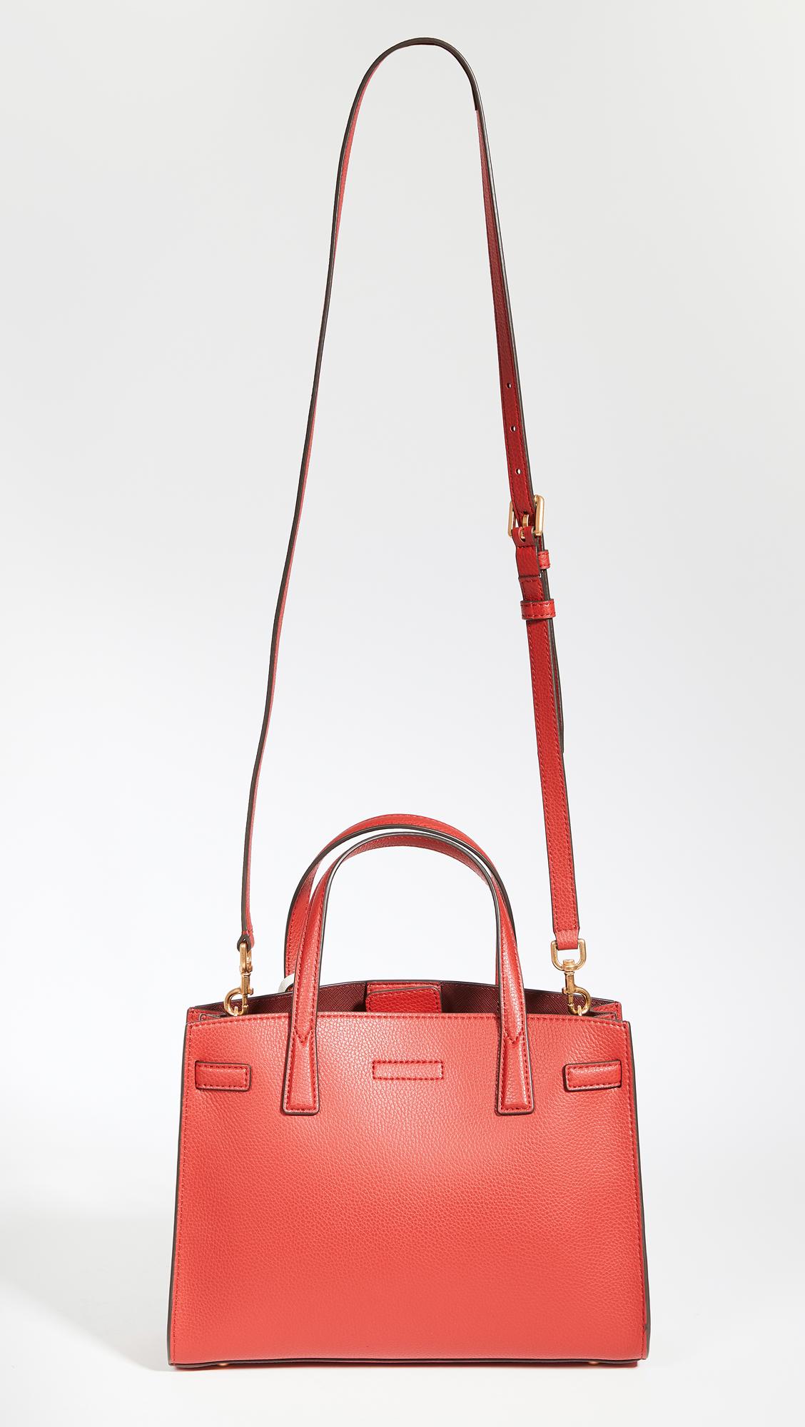 Tory Burch Leather Walker Small Satchel in Red Lyst