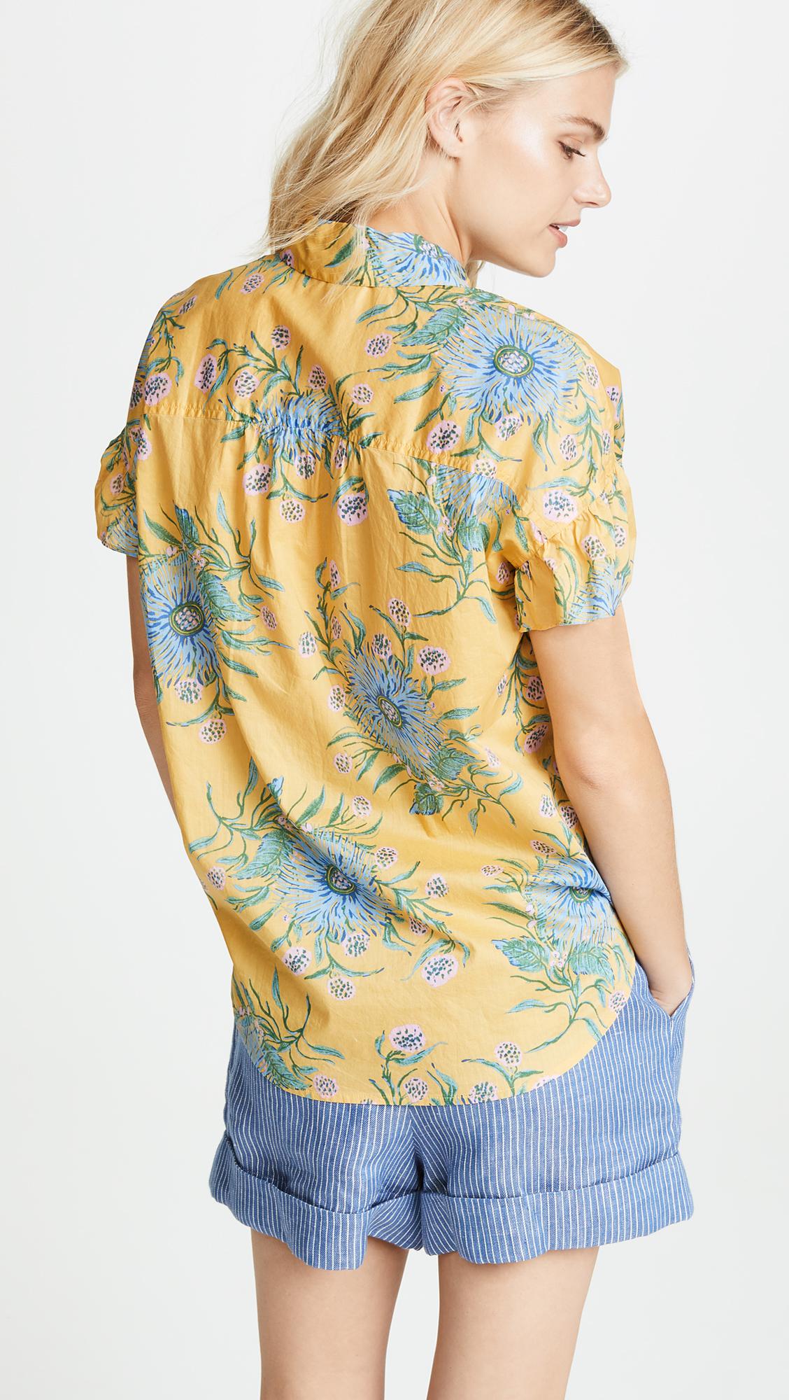 Madewell Cotton Yellow Van Gogh Floral 