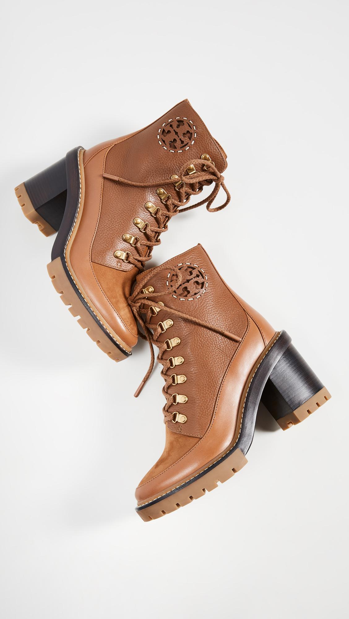 lug sole booties tan
