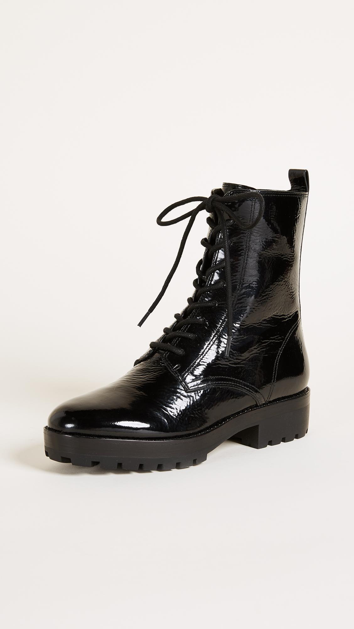 michael kors black combat boots