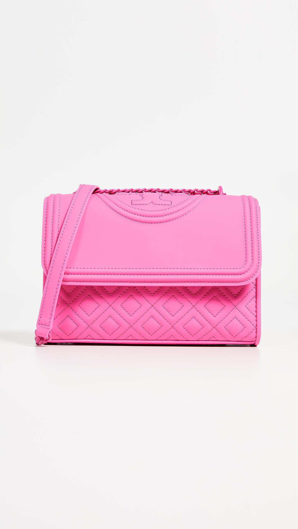 Tory Burch Fleming Matte Small Convertible Shoulder Bag in Pink | Lyst