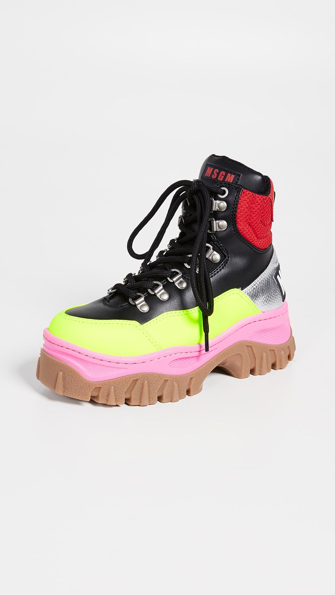MSGM Tractor Block Boots | Lyst