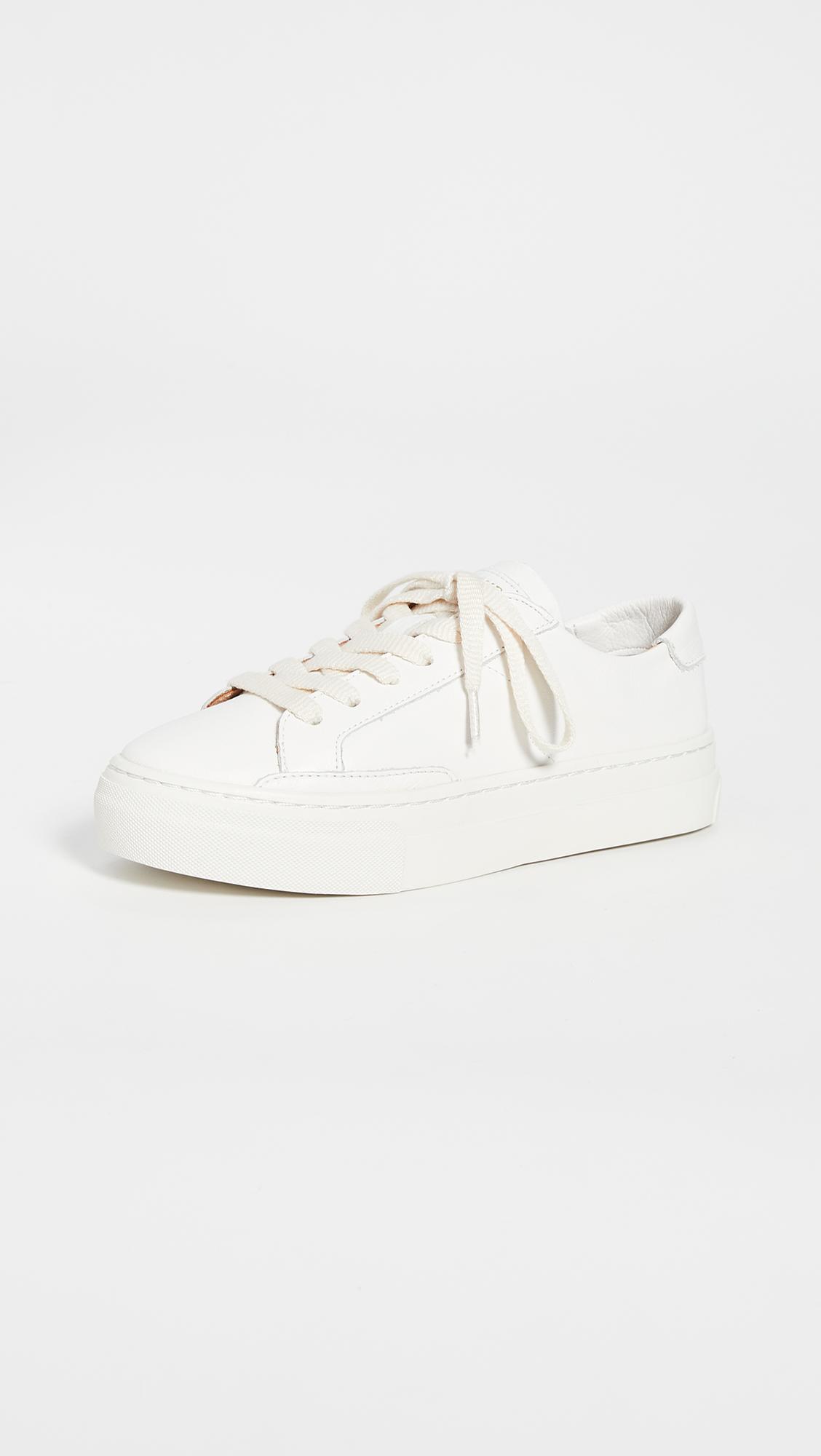 Soludos Leather Ibiza Platform Sneakers in White - Lyst
