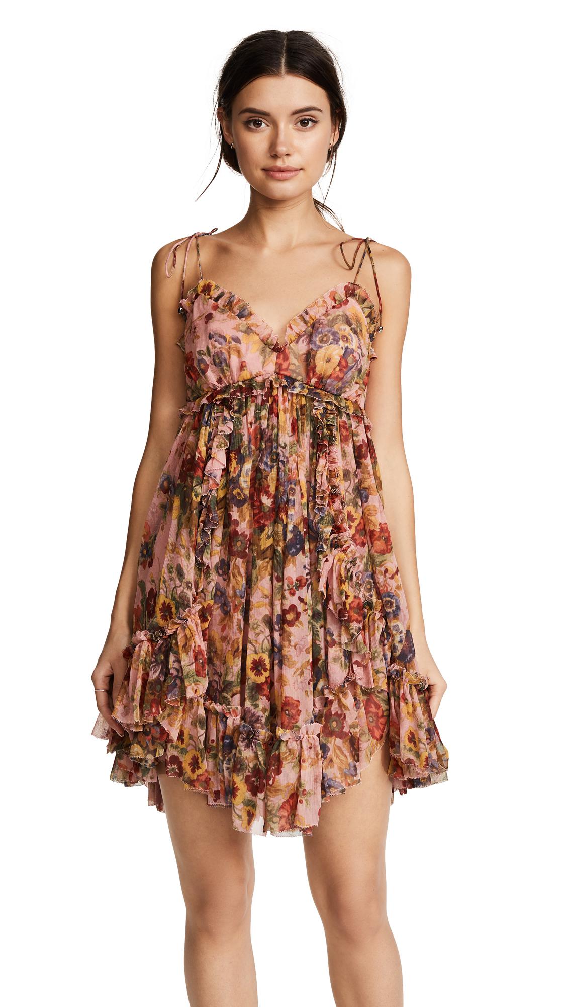 zimmermann lovelorn frill mini dress