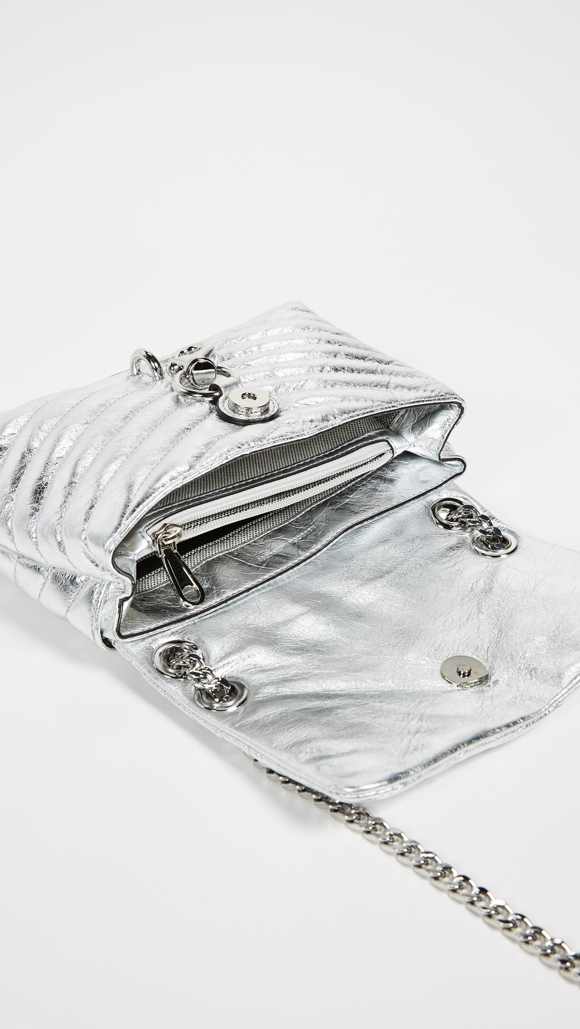 Rebecca Minkoff Leather Edie Crossbody in Silver (Metallic) Lyst