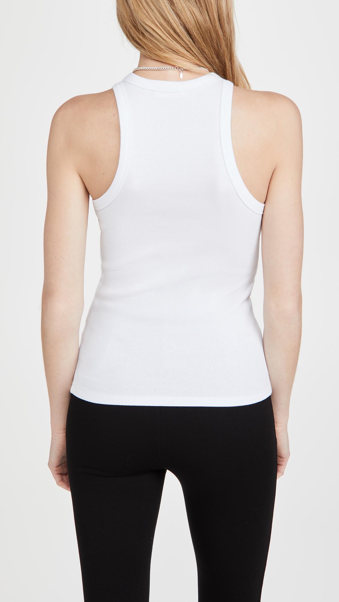 anine bing white tank