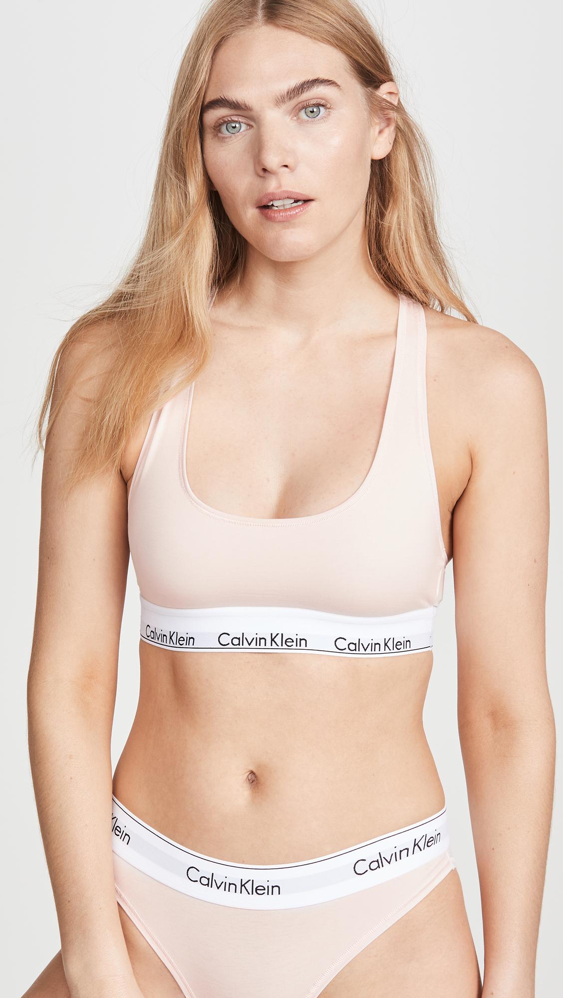 Calvin Klein Modern Cotton Bralette in White | Lyst