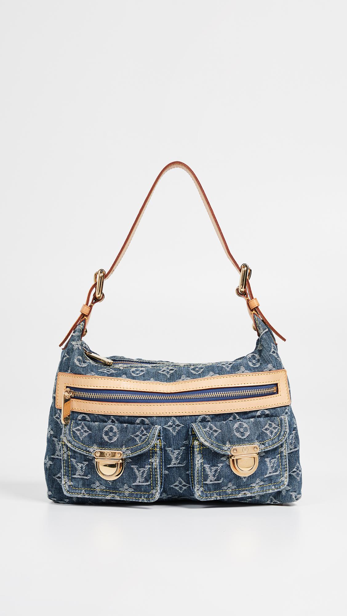 What Goes Around Comes Around Vuitton Denim Baggy Gm Bag in Blue