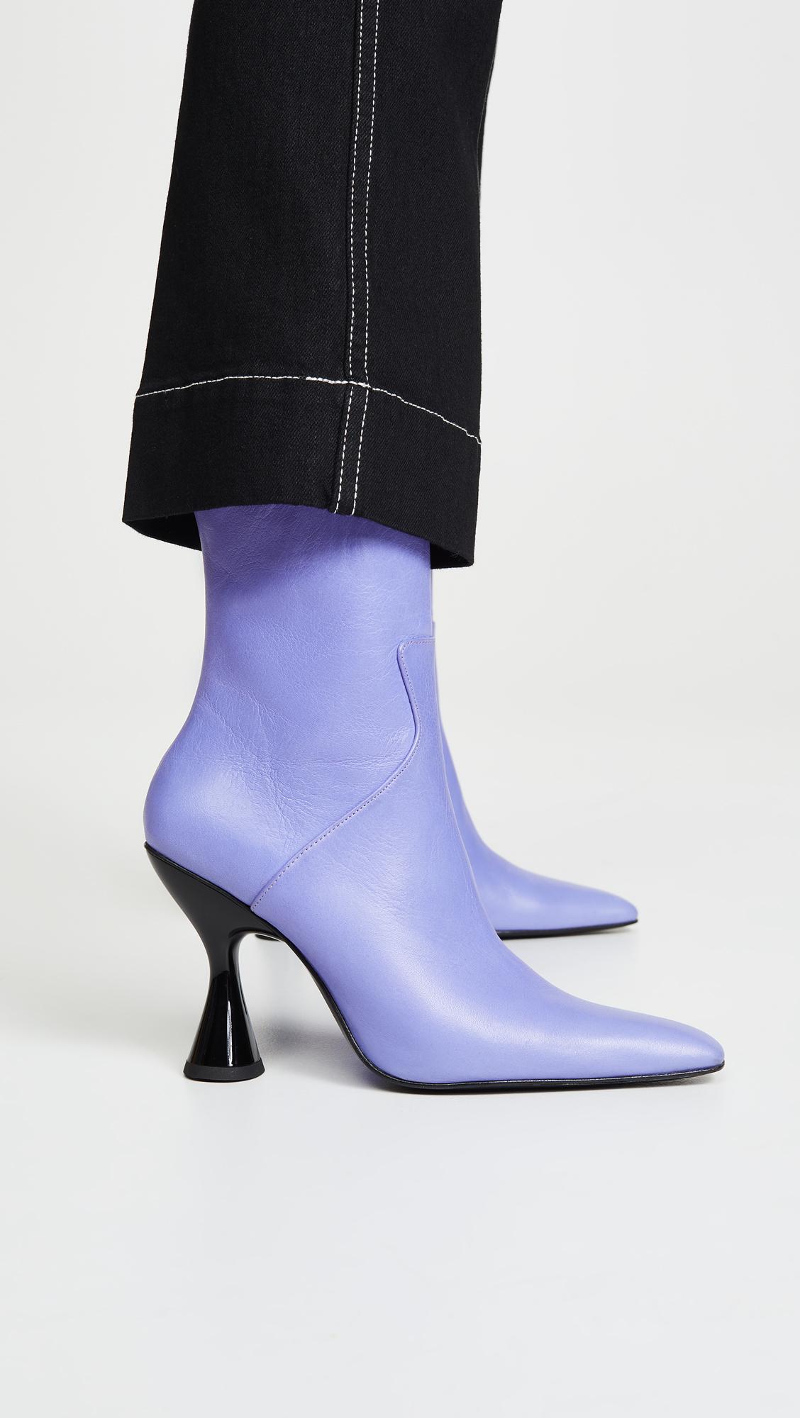 Dorateymur Leather Stainless Boots In Lilac Purple Lyst