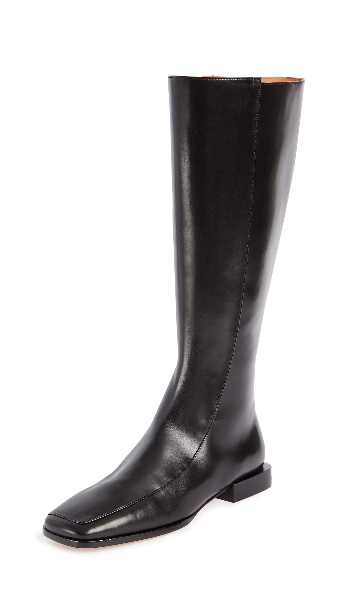 Tory Burch Square Toe 20mm Boots in Black | Lyst
