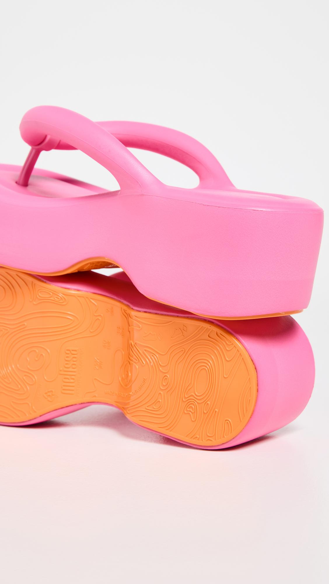 Melissa Free Platform Flip Flop in Pink | Lyst