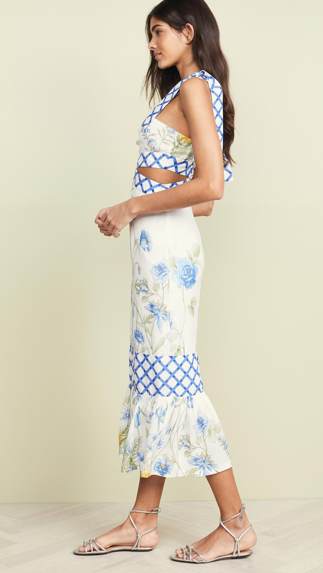 flower girl midi strap dress