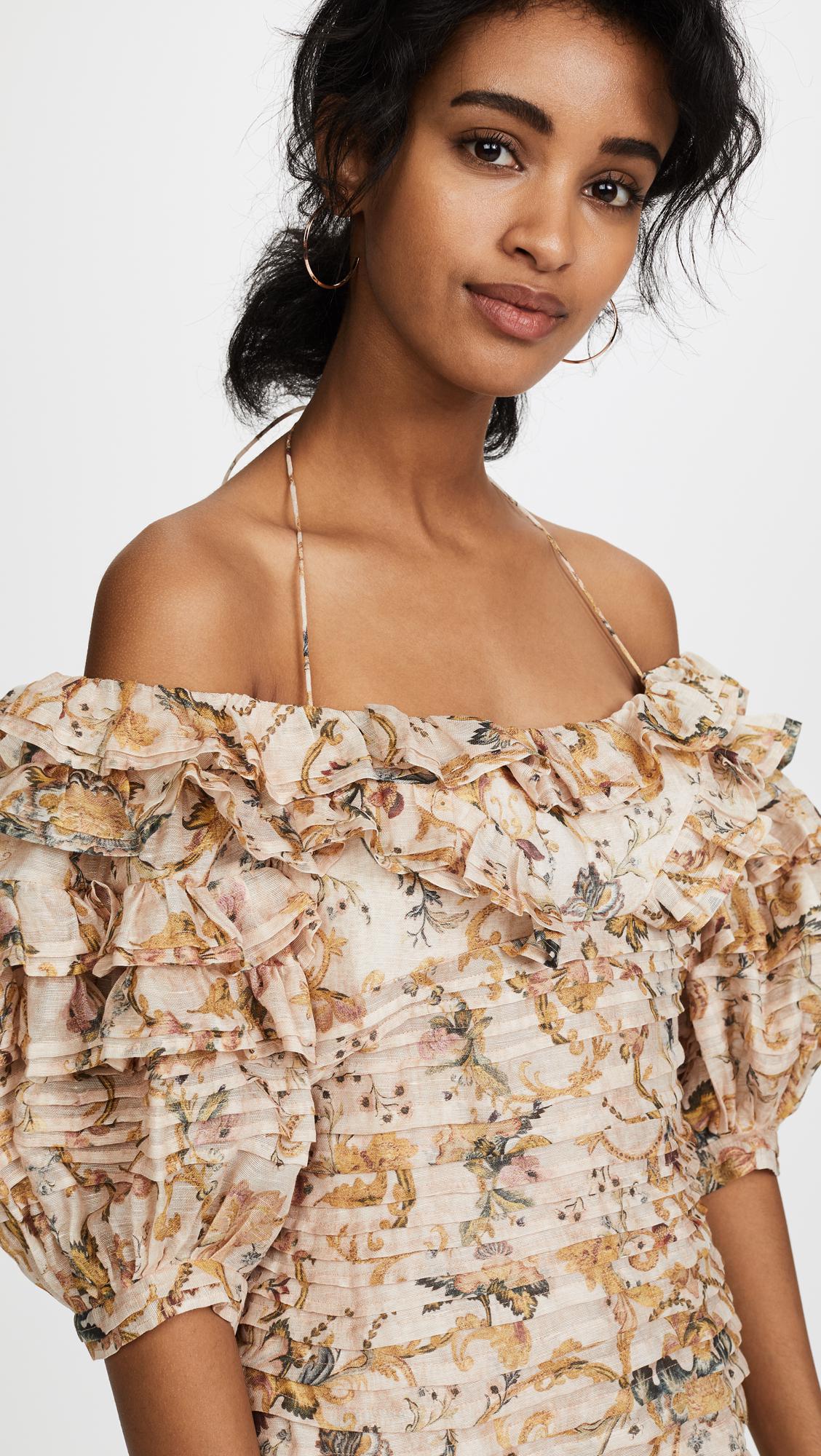 Lyst Zimmermann Painted Hearts Folds Dress