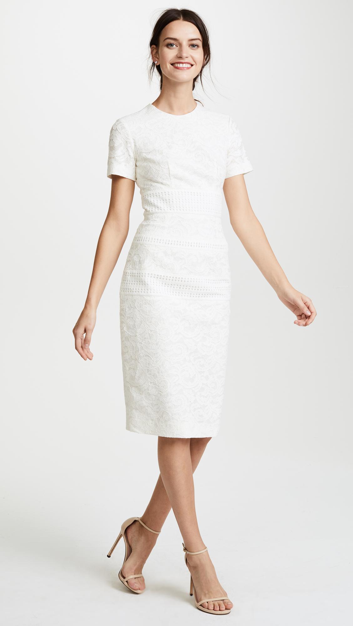 Classic white sheath dress for women for women