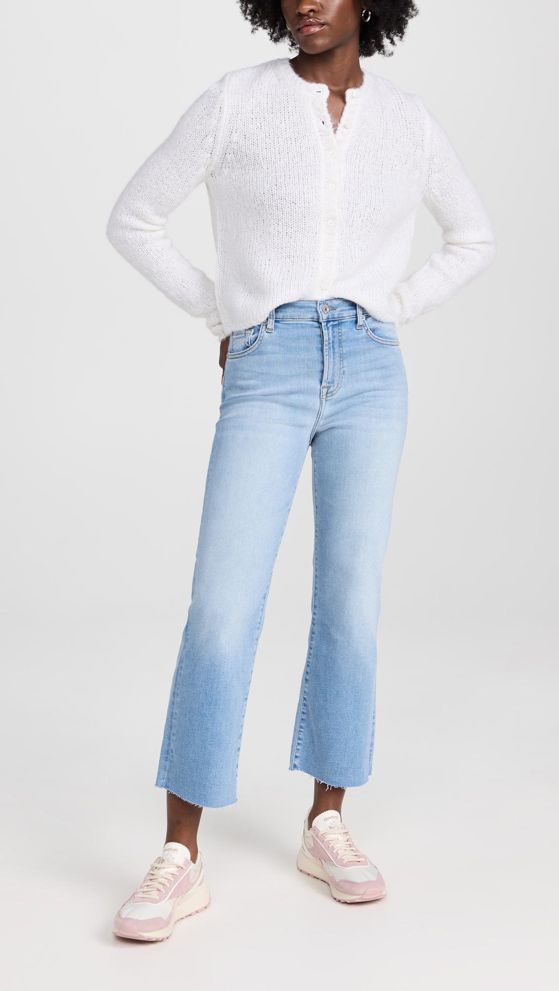 7 For All Mankind Cropped Alexa Jeans in Blue | Lyst