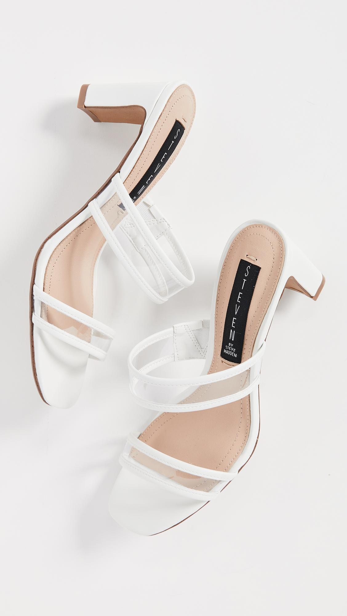 Steve Madden Leather Joie Vinyl Slides 