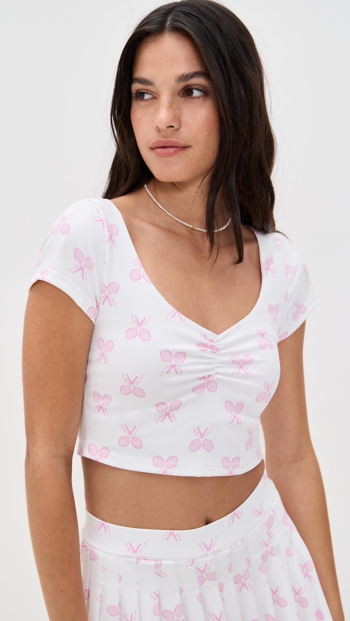 LOVESHACKFANCY 売れ筋商品|||ラブスハックファンシー Tシャツ トップス レディース Tops White LoveShackFancy Short-sleeve tops for Women | Online Sale up