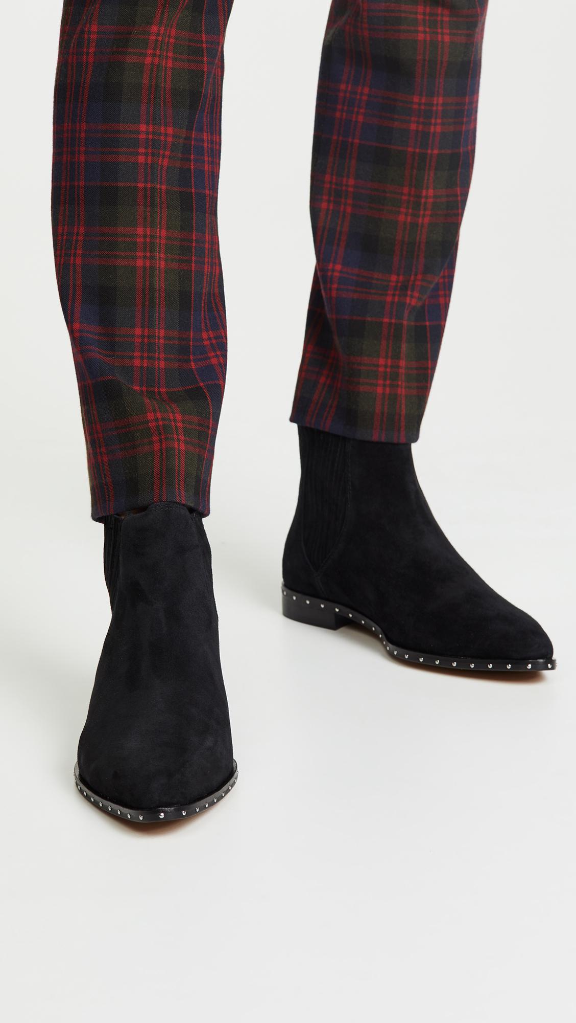 rebecca minkoff suede booties