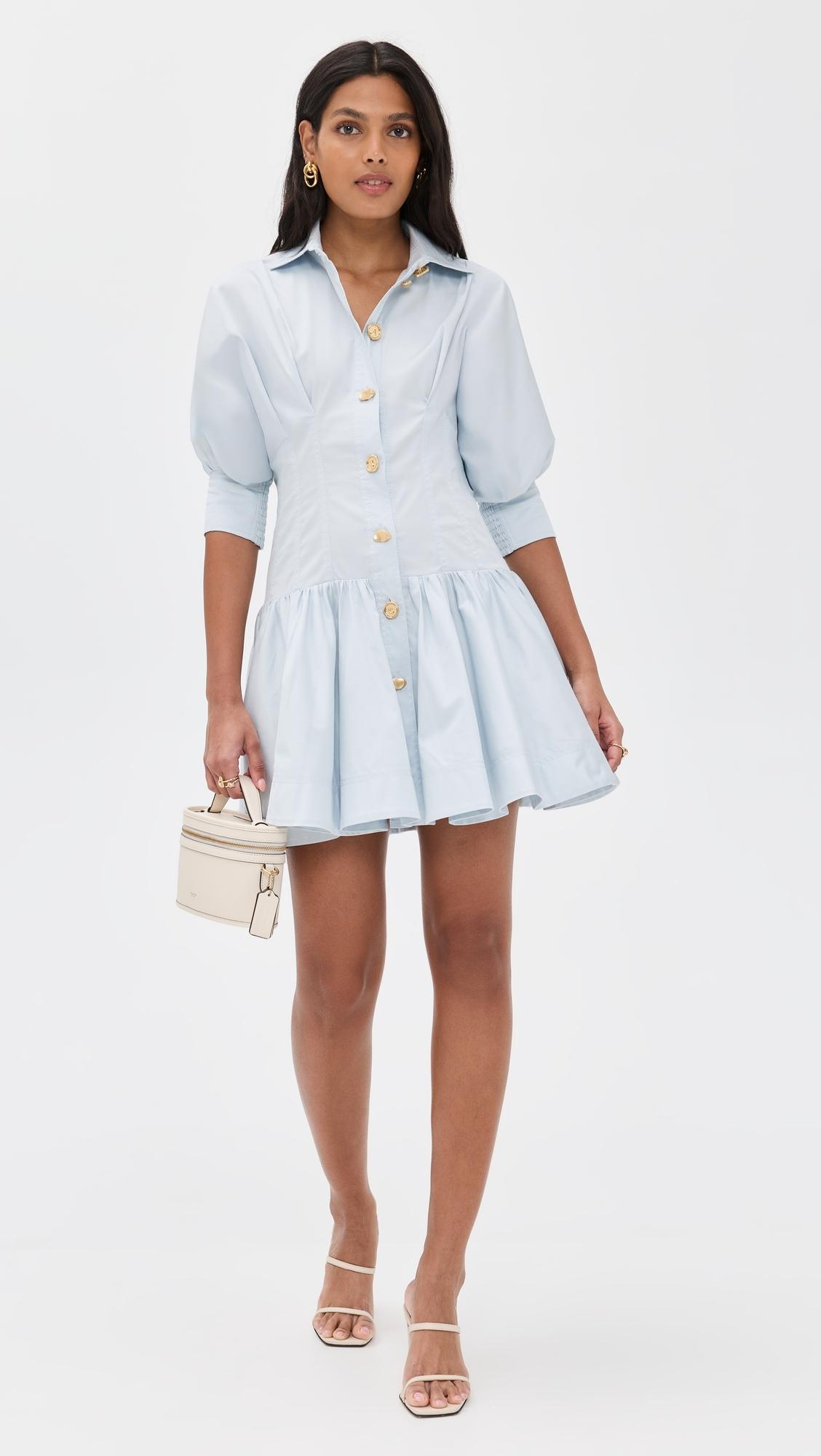 denim bustier sweetheart mini dress Miss Sweetheart Denim Micro Dress