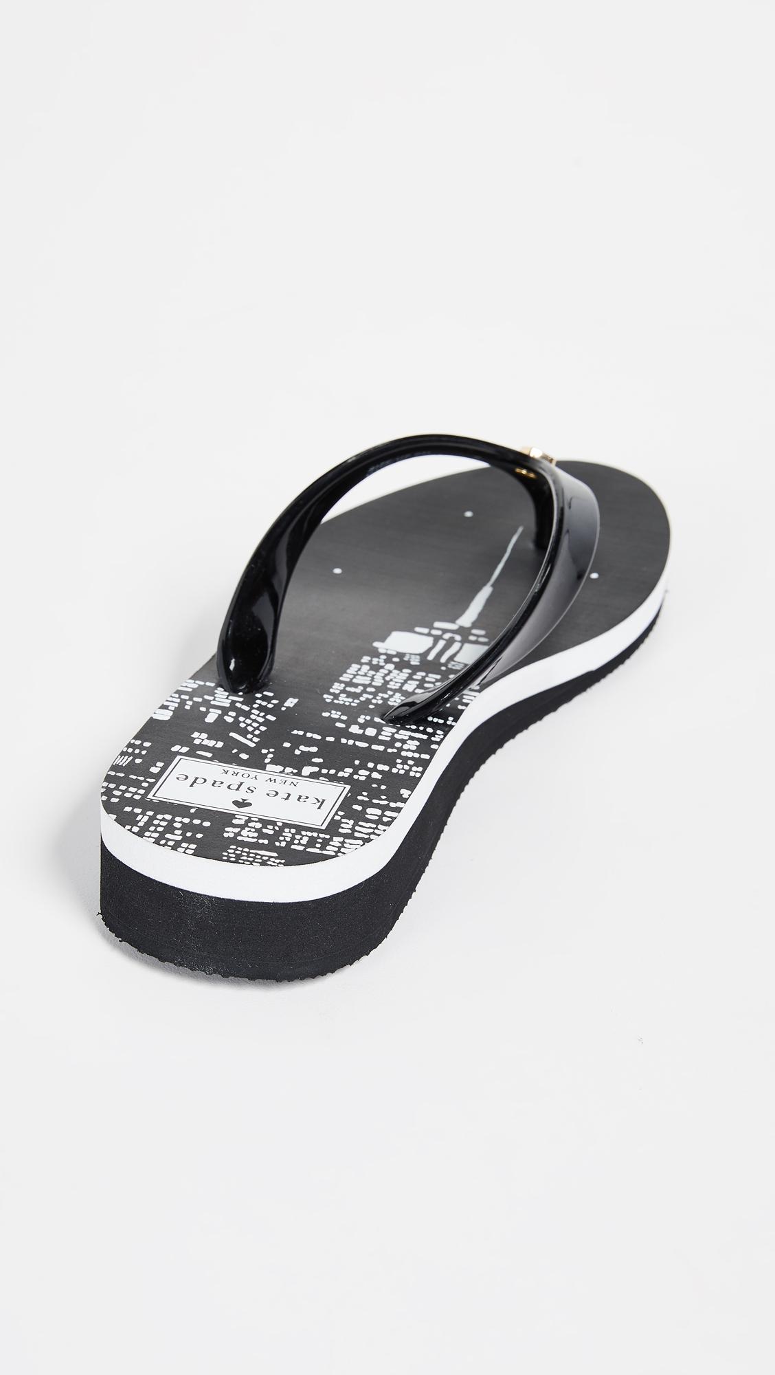 Kate Spade Rubber Milli Flip Flops in Black - Lyst