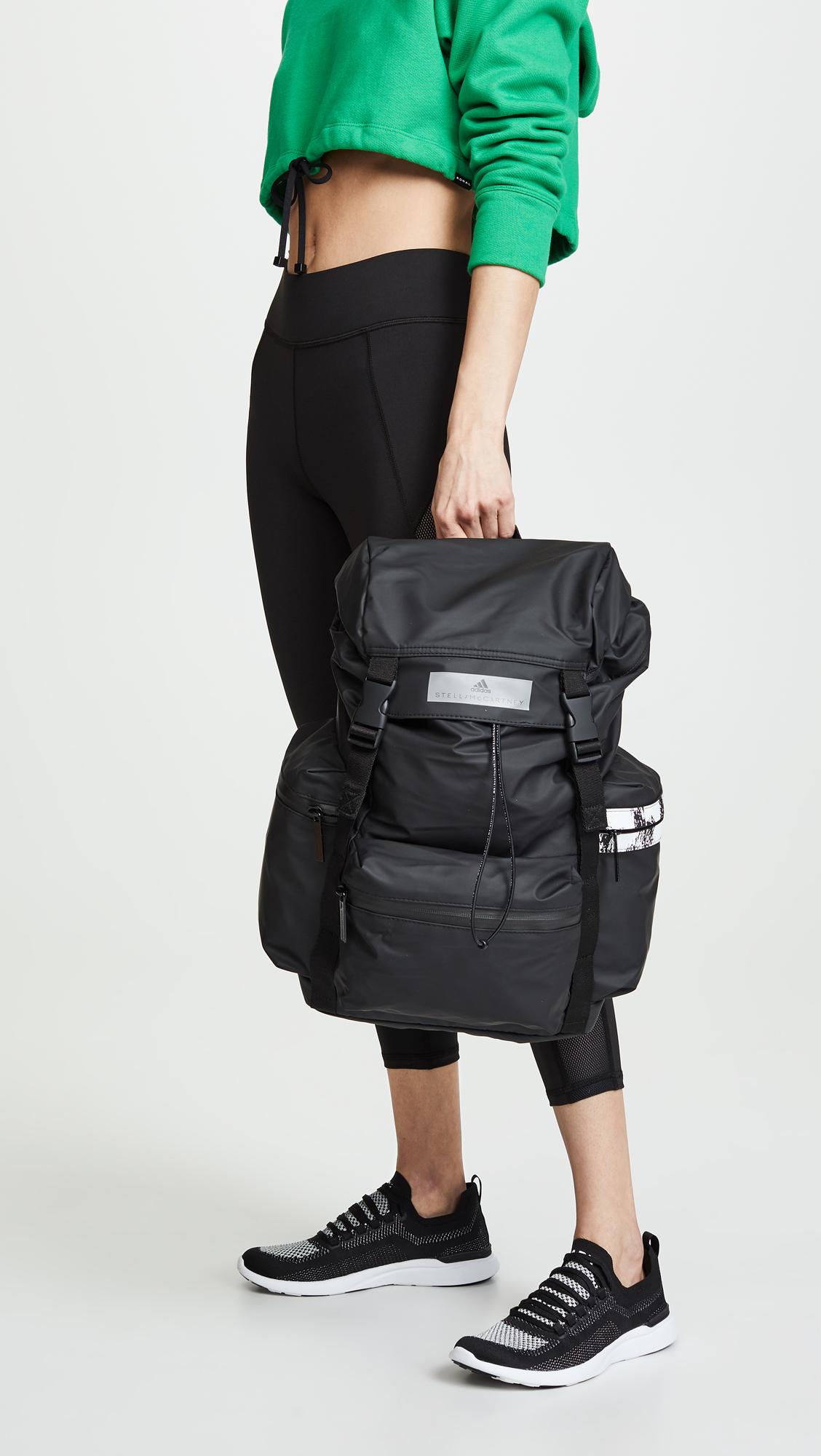 adidas By Stella McCartney Backpack in Black/White (Black) | Lyst
