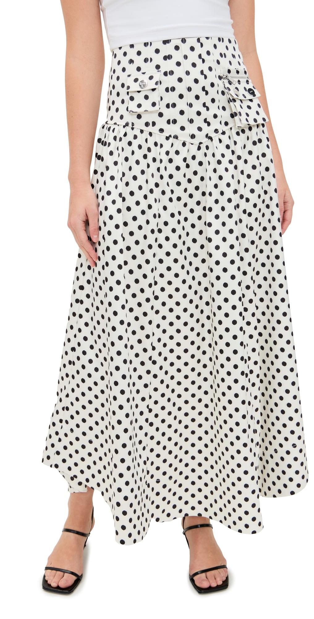 【GANNI】国内発送★Printed Double Satin Long Pocket Skirt GANNI Printed Double Satin Long Pocket Skirt | Shopbop