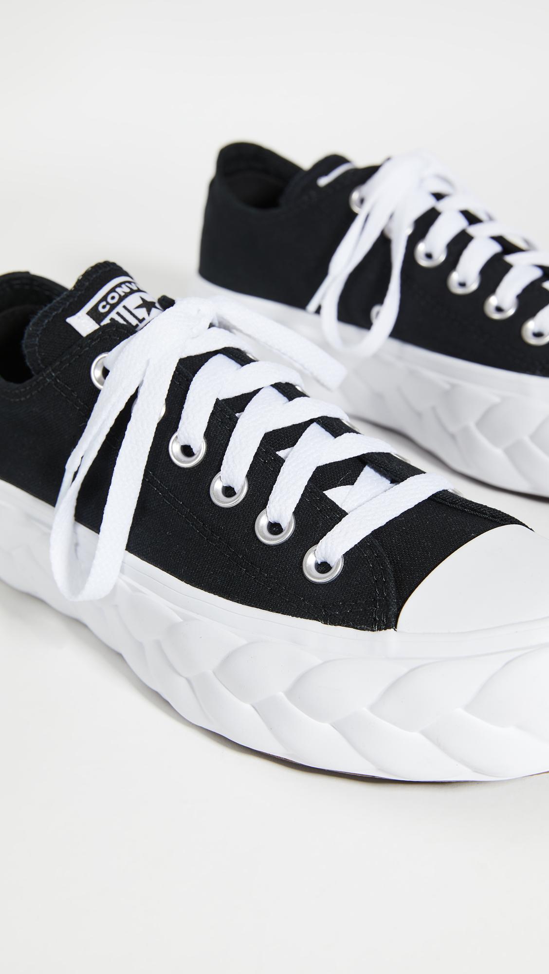 Converse Canvas Chuck Taylor All Star Lift Cable Ox Sneakers in  Black/White/White (White) | Lyst