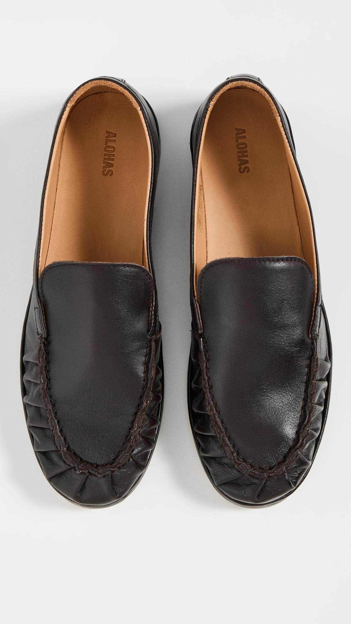 ローファー・オックスフォード Alohas Marietta Onix Black Leather Loafers Black Marietta Patent Black Leather Loafers | ALOHAS