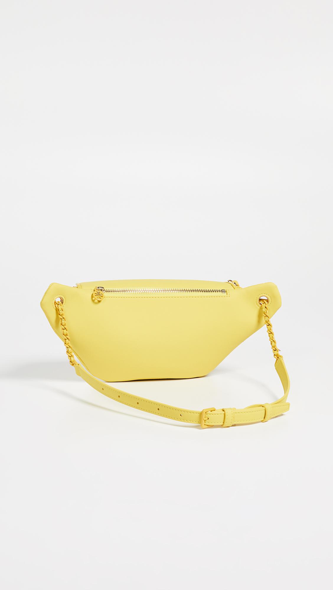 Tory Burch Leather Fleming Matte Belt Bag in Yellow Lyst