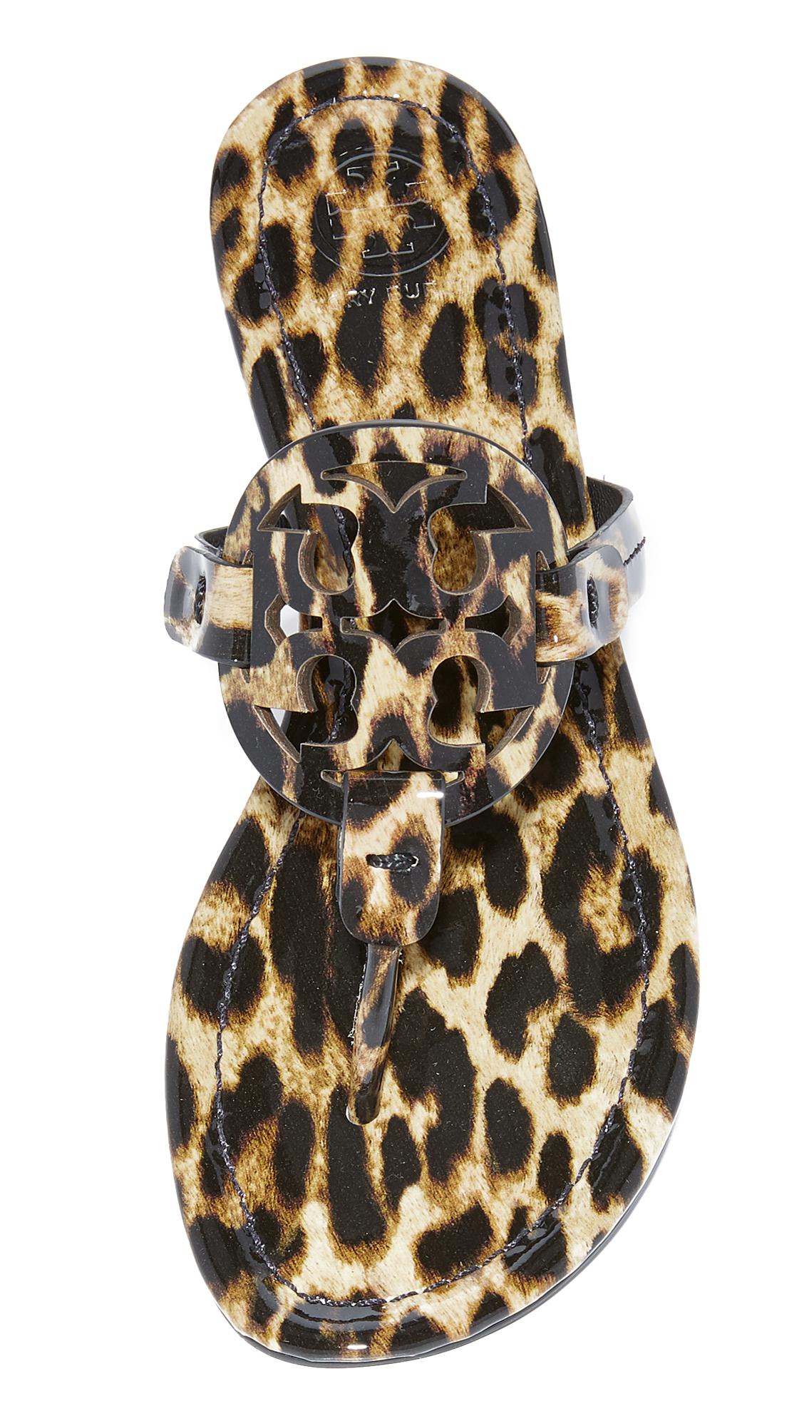 Tory Burch Miller Leopard Print Sandals | Lyst