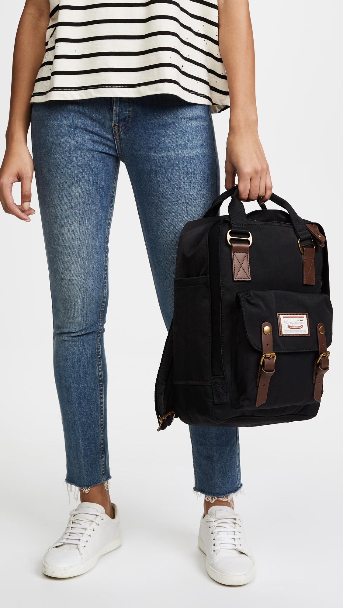 doughnut macaroon backpack all black