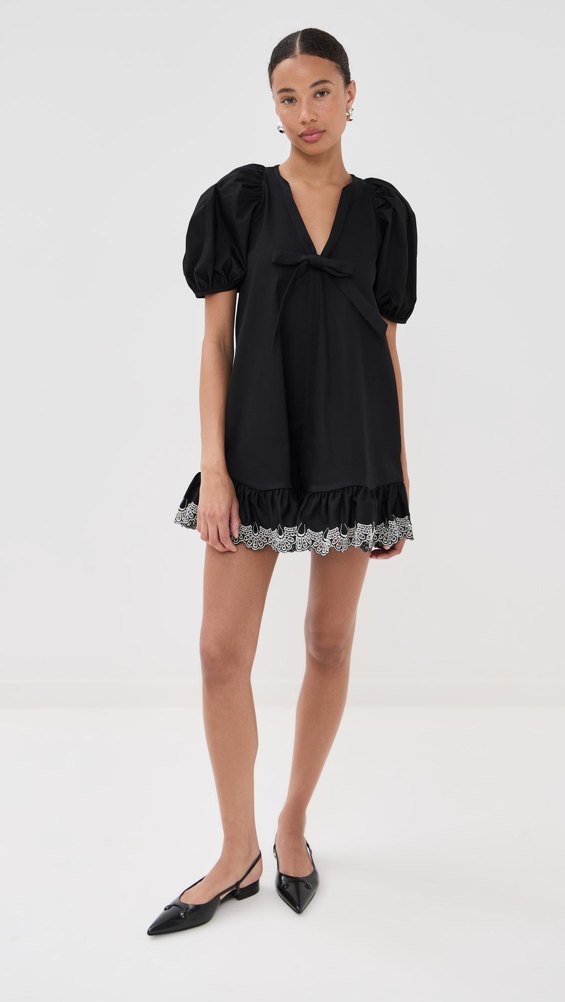 Kika Vargas Kimberly Cotton Dress in Black | Lyst