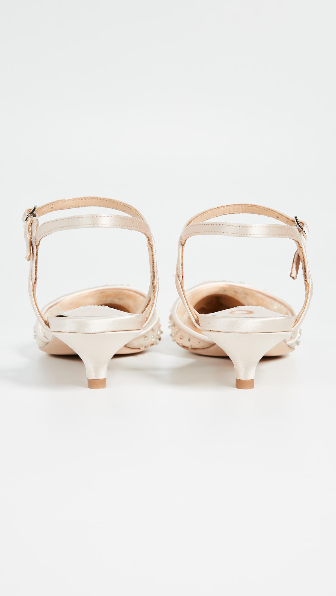 Badgley Mischka Satin Iris Kitten Heel 