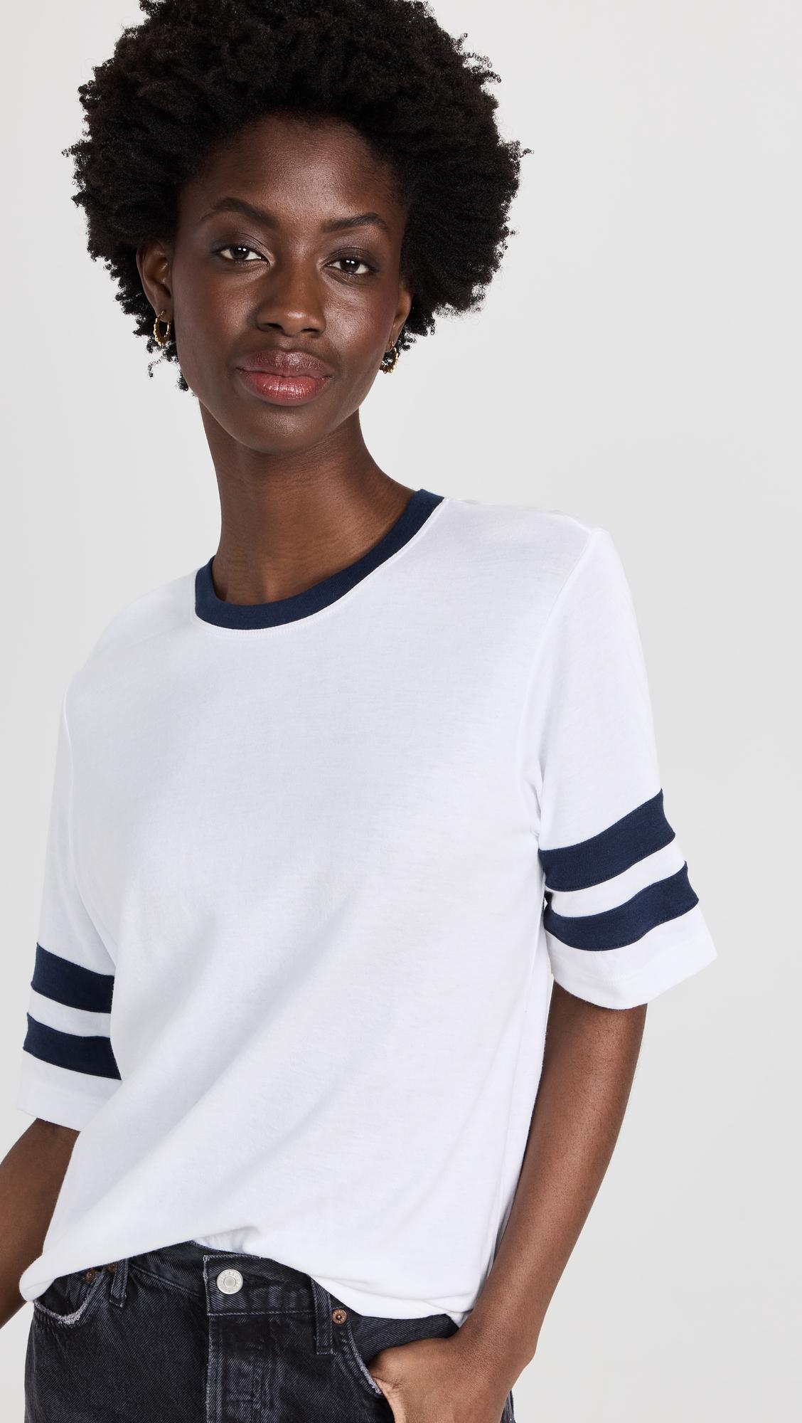 Faherty Cloud Varsity Tee in White | Lyst
