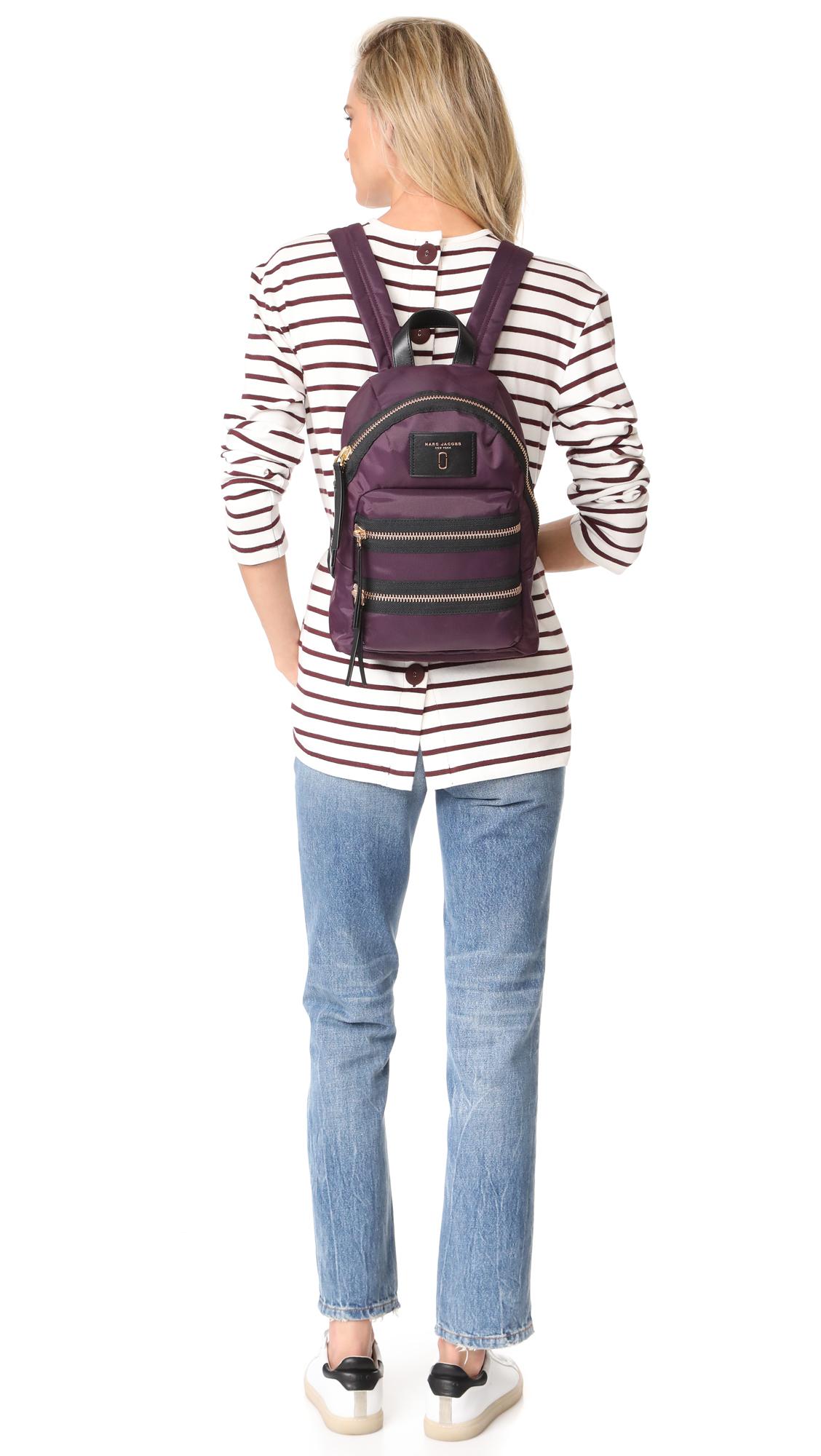 Marc Jacobs Synthetic Nylon Biker Mini Backpack in Dark Violet 