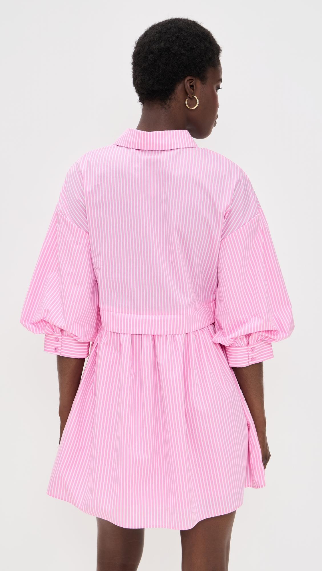 english factory dress pink ENGLISH FACTORY V Neck Contrast Binding Midi Dress, Lined