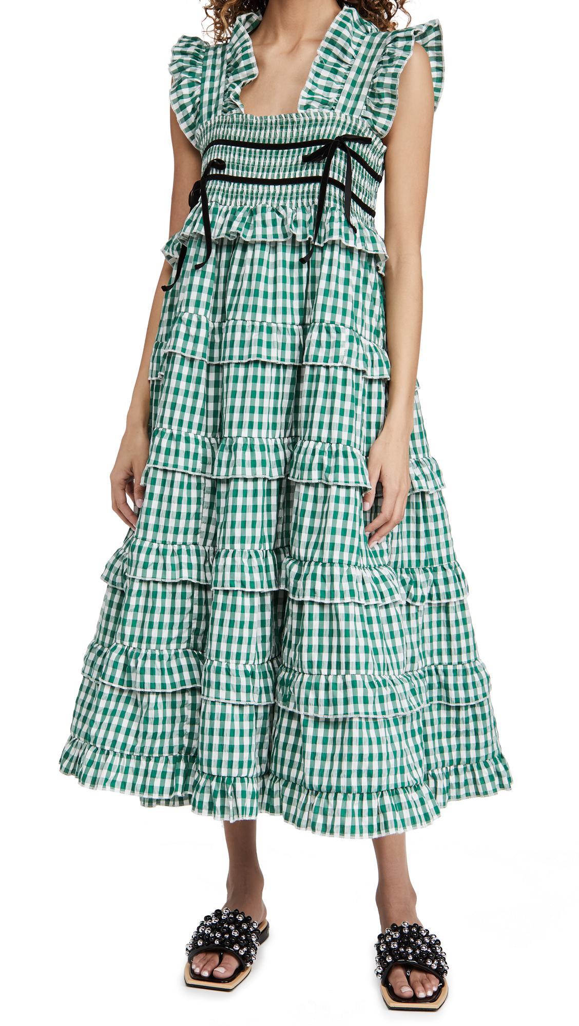 gingham dress midi