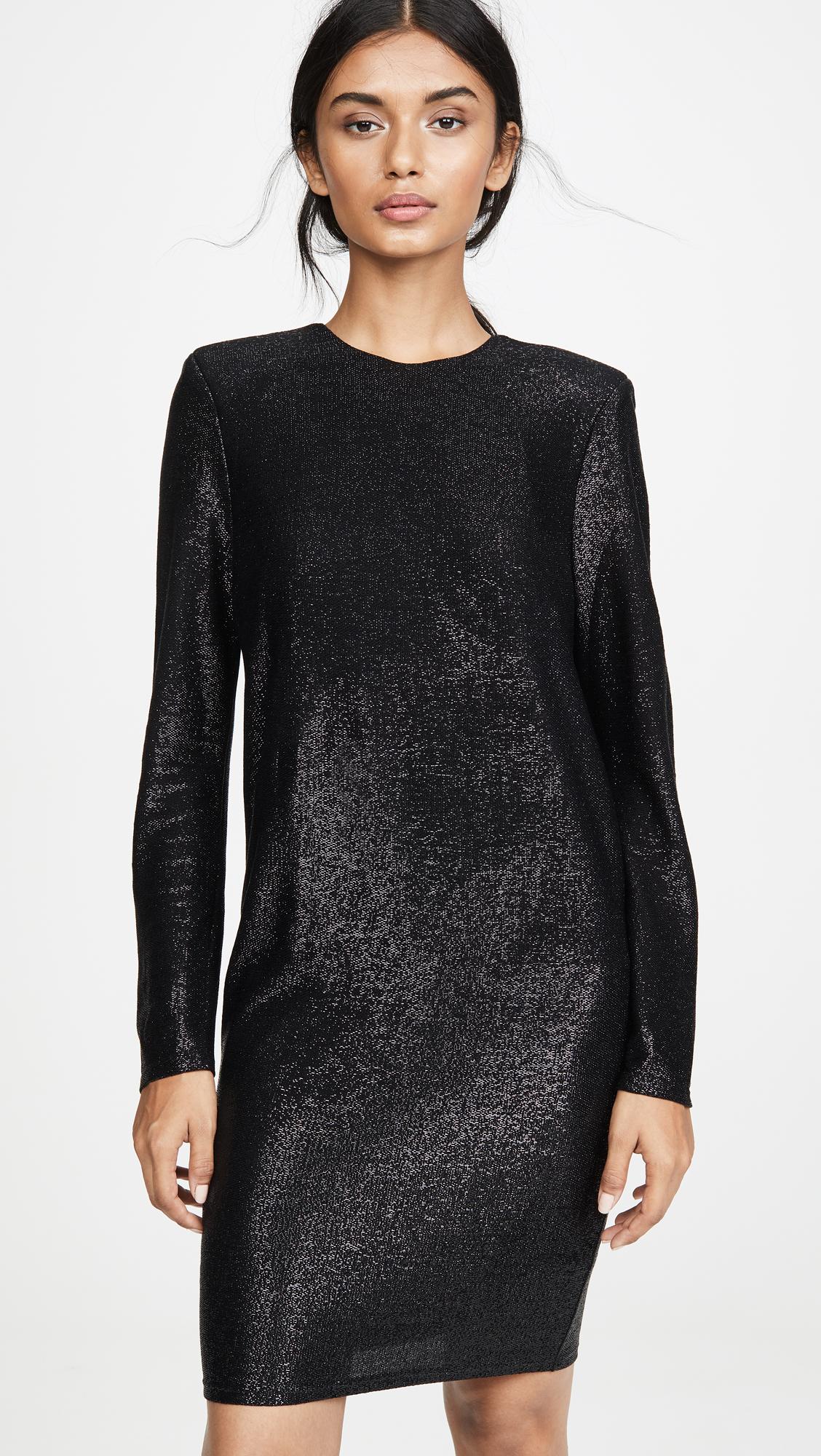 Michelle Mason Synthetic Long Sleeve Mini Dress With Crystals in Black ...