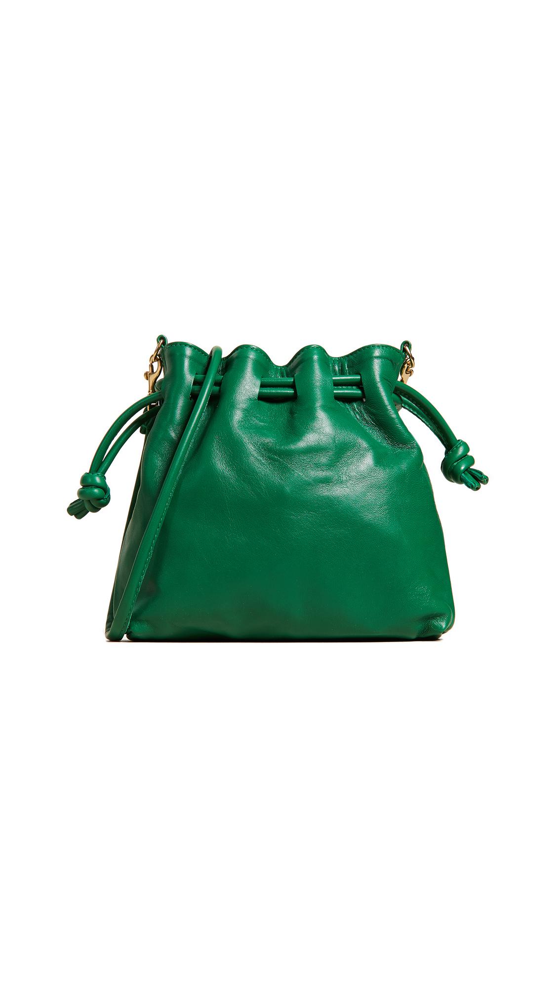 Clare V. Petit Henri Maison Drawstring Bag in Green