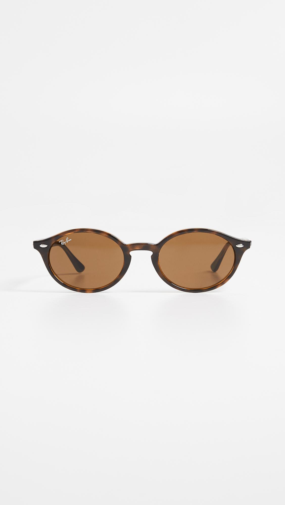 Ray-Ban Rb4315 Skinny Oval Sunglasses in Brown | Lyst Canada