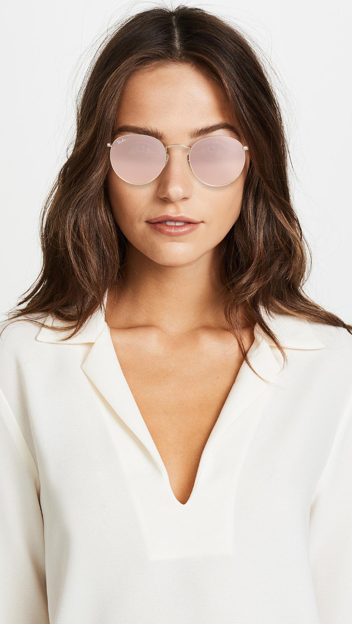 ray ban pink mirror sunglasses