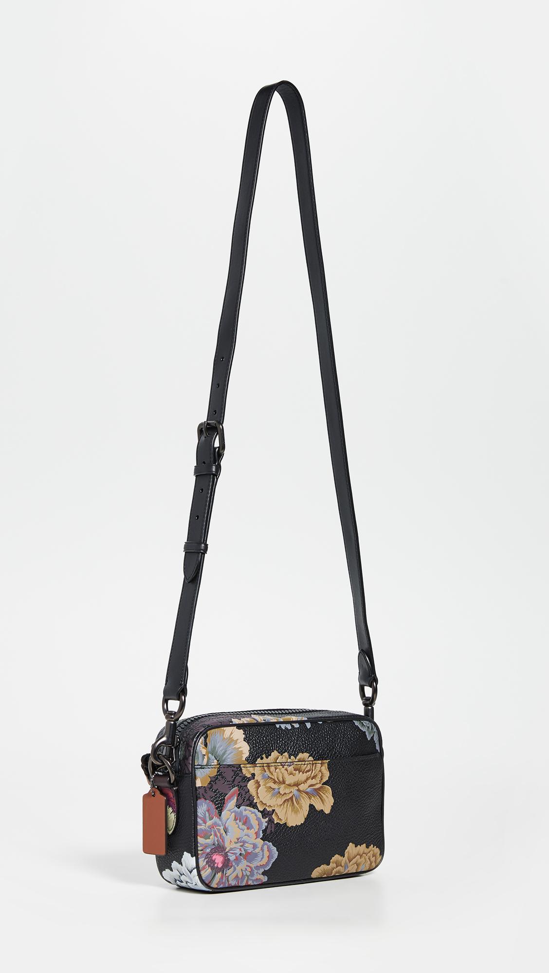 COACH Leather X Kaffe Fassett Academy Crossbody Bag in Black Lyst
