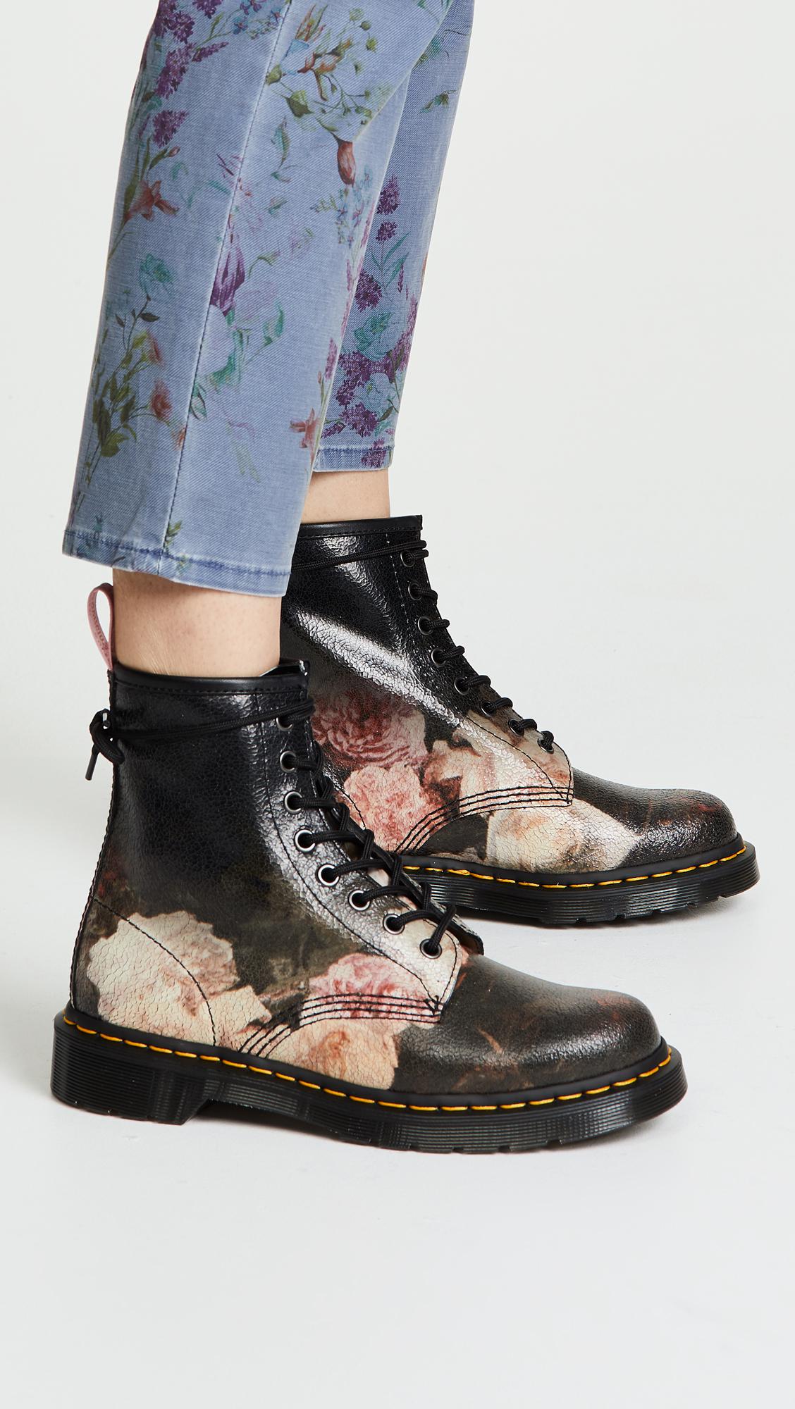 Dr. Martens Leather 1460 Power Corruption & Lies Boots in White/Black  (Black) | Lyst