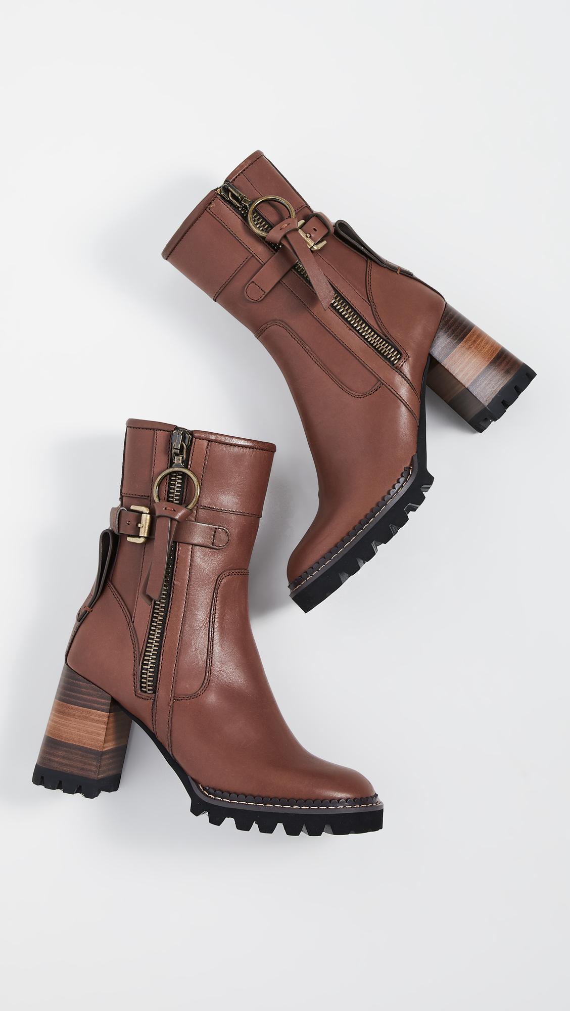 see by chloe lug sole boots
