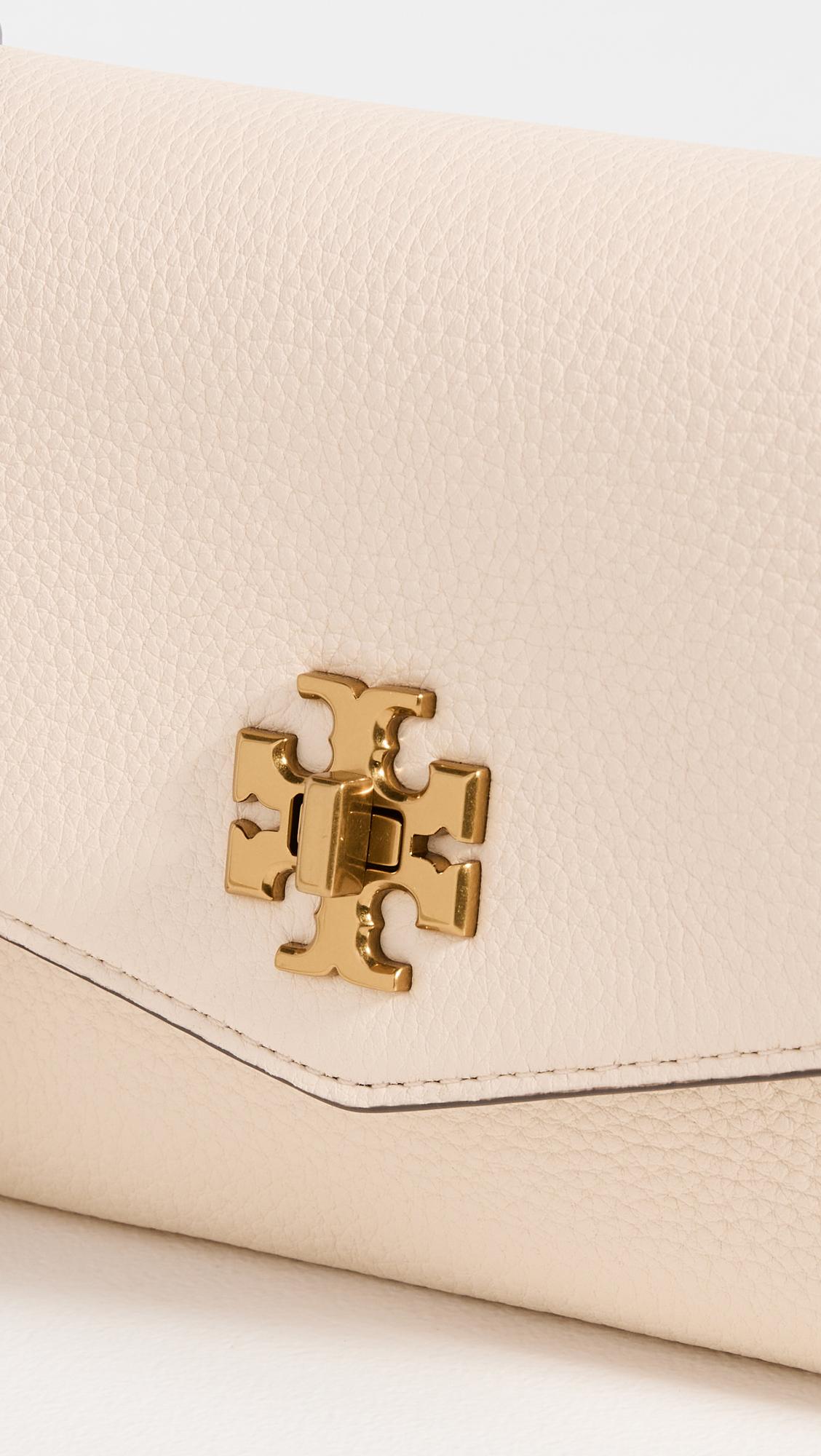 Tory Burch Kira Pebbled Leather Chain Wallet
